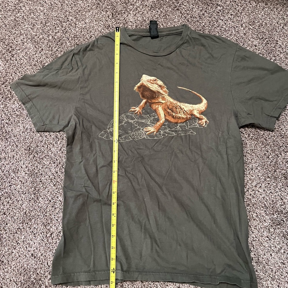 Green T-Shirt with Lizard Graphic